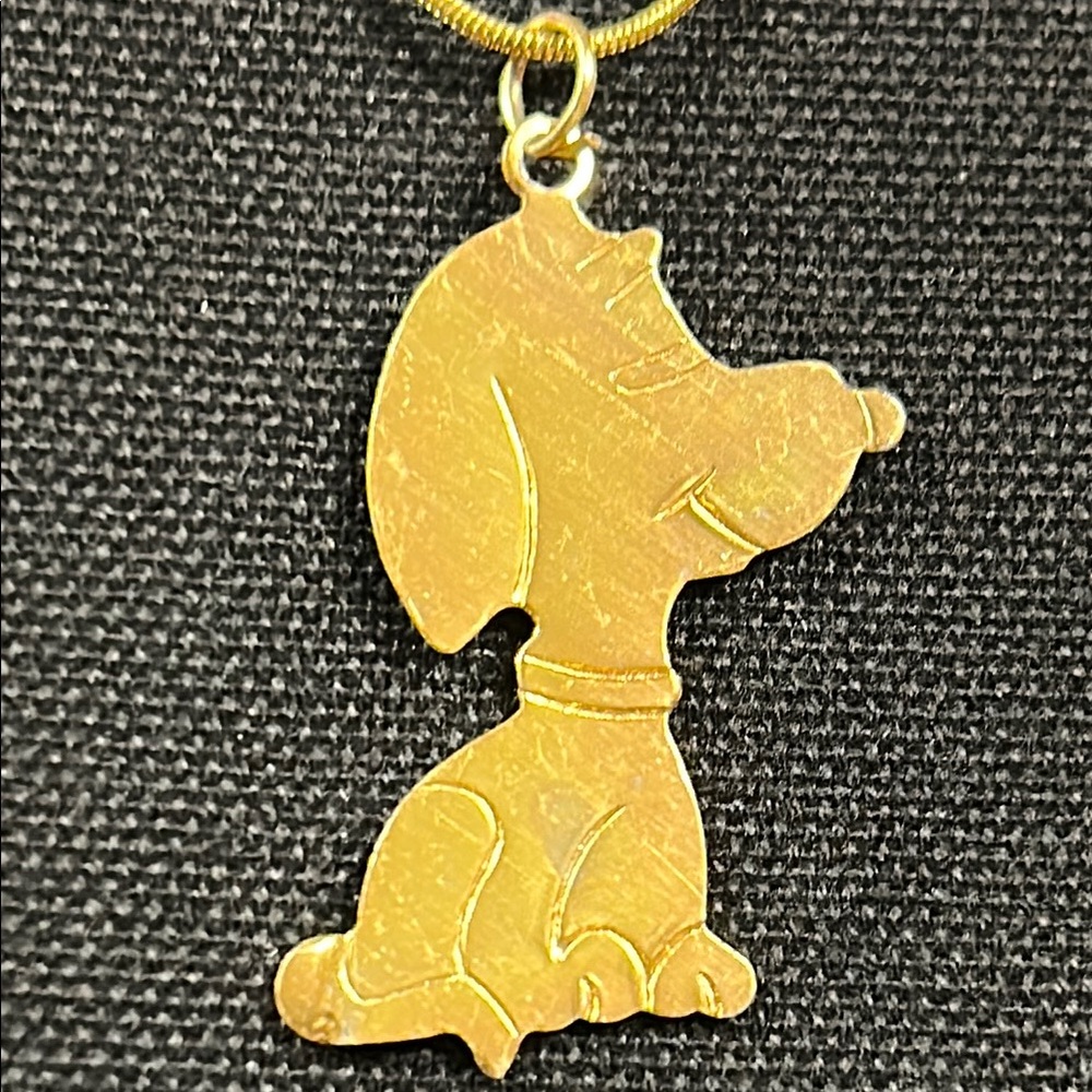 Gold Dog Pendant necklace